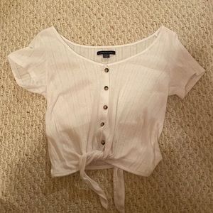 American Eagle Button and Tie Top